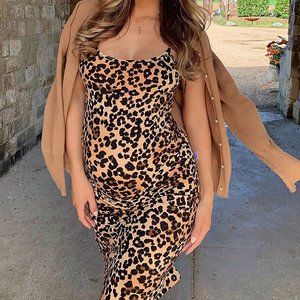 Body Moves Midi Dress - Brown Leopard